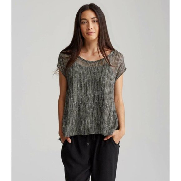 Eileen Fisher Tops - Eileen Fisher Firefly Crinkle Silk Cami Lined Top